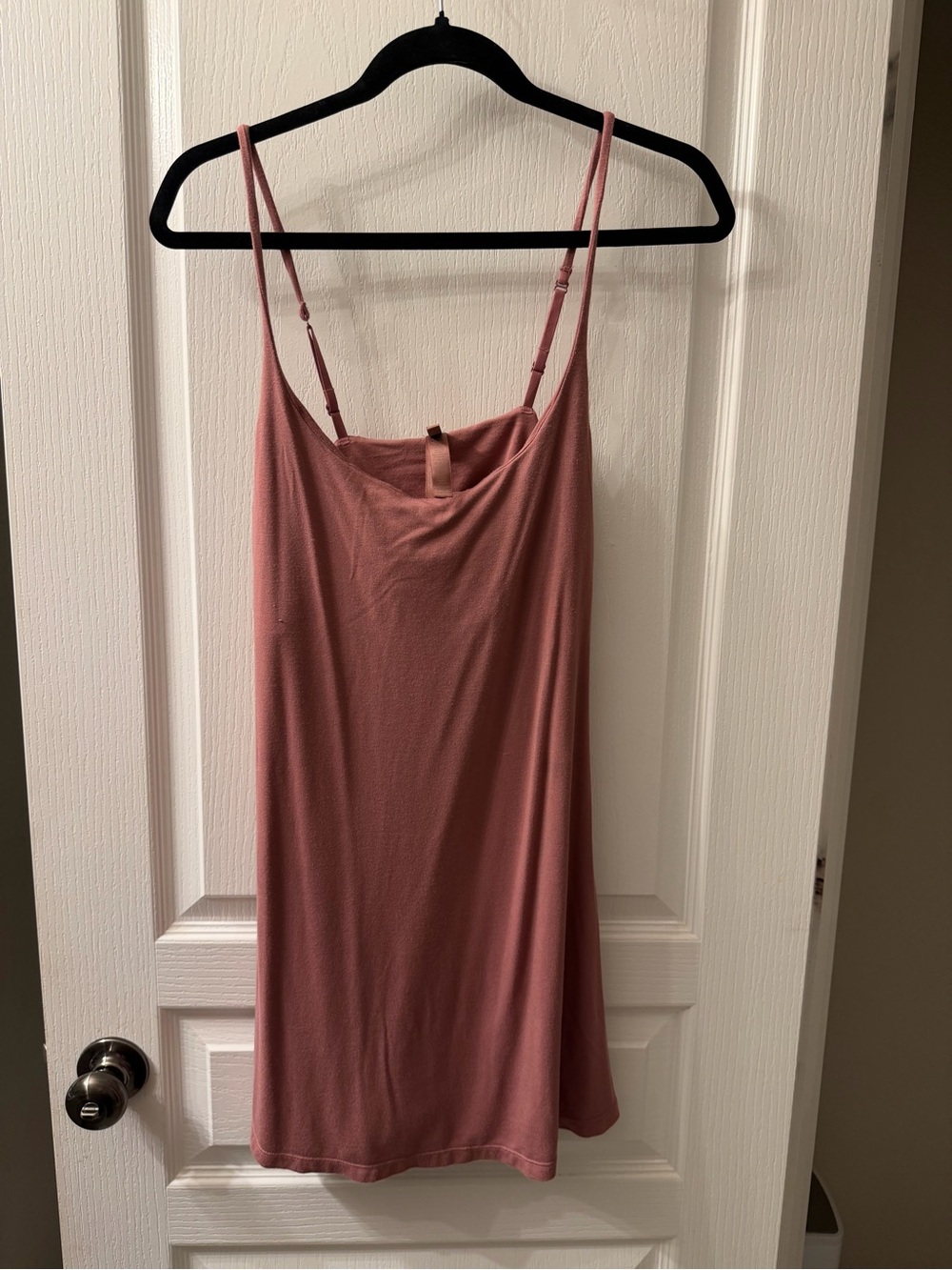 SKIMS Dusty Rose Adjustable Spaghetti-Strap Dress